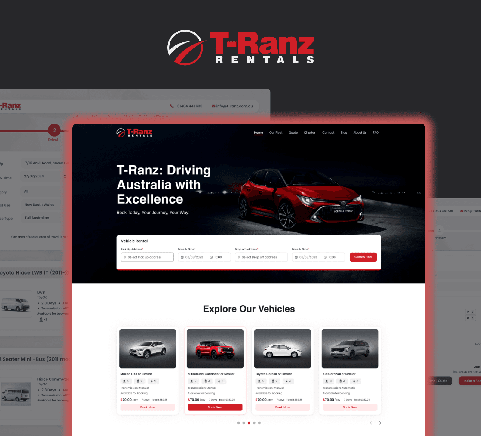 T-Ranz Platform Screenshots